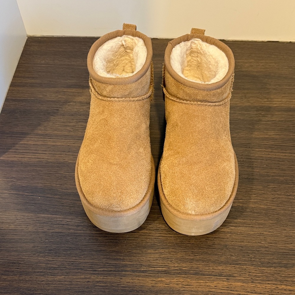 UGG Tan Suede Ankle Boots